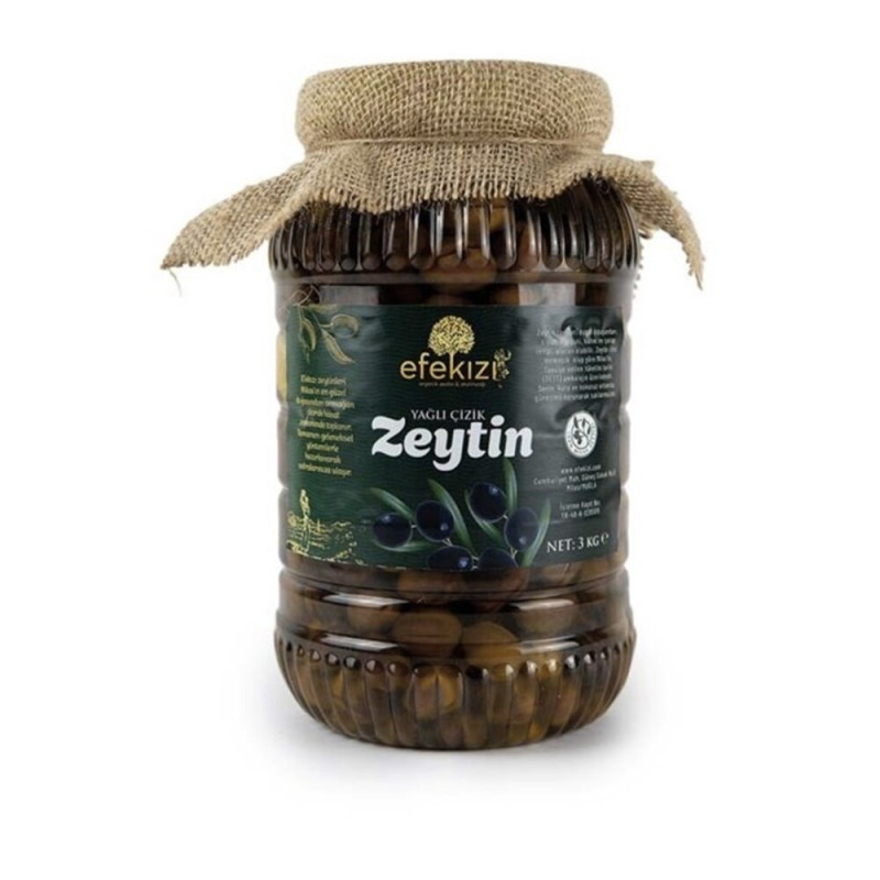 Siyah yağlı çizik zeytin 3 kg