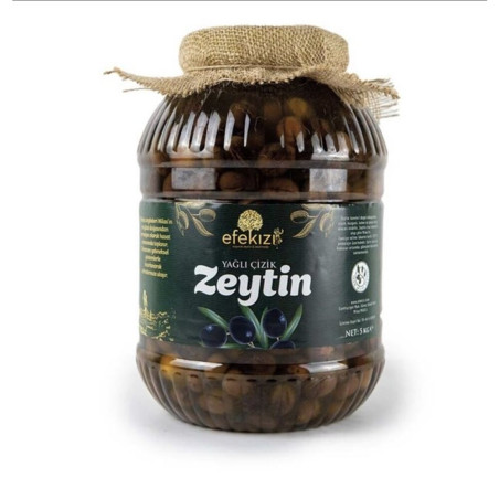 Siyah yağlı çizil zeytin 5 kg